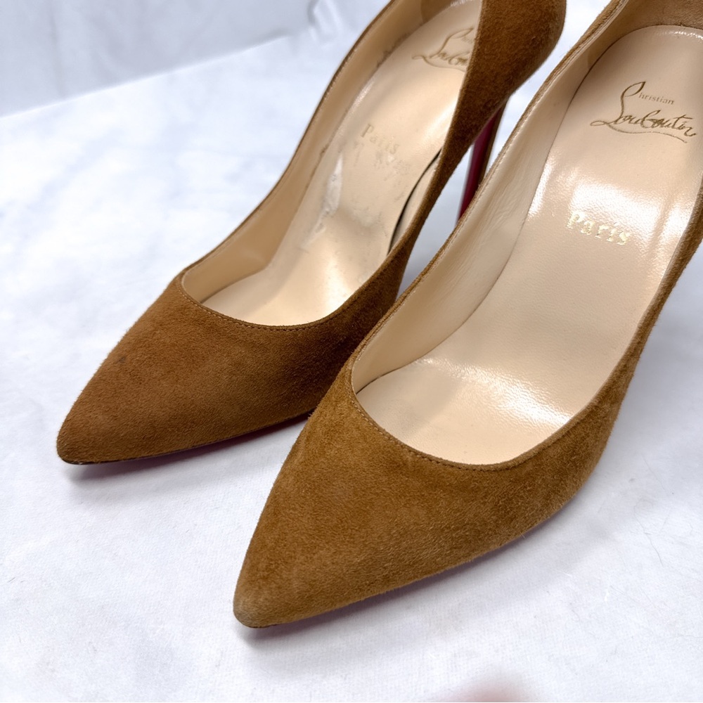 Christian Louboutin Pigalle Follies 100 Suede Pointed Toe Stiletto Heel Pumps 40 - Picture 6 of 15
